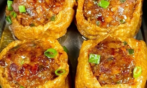 Hakka stuffed tofu Hakka stuffed tofu